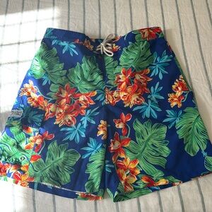 Ralph Lauren Polo Men's Floral Kailua Swim Trunks Polyester Multicolor